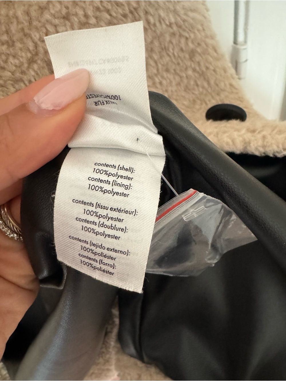 WeWoreWhat sherpa and faux leather blazer - Picture 7 of 7